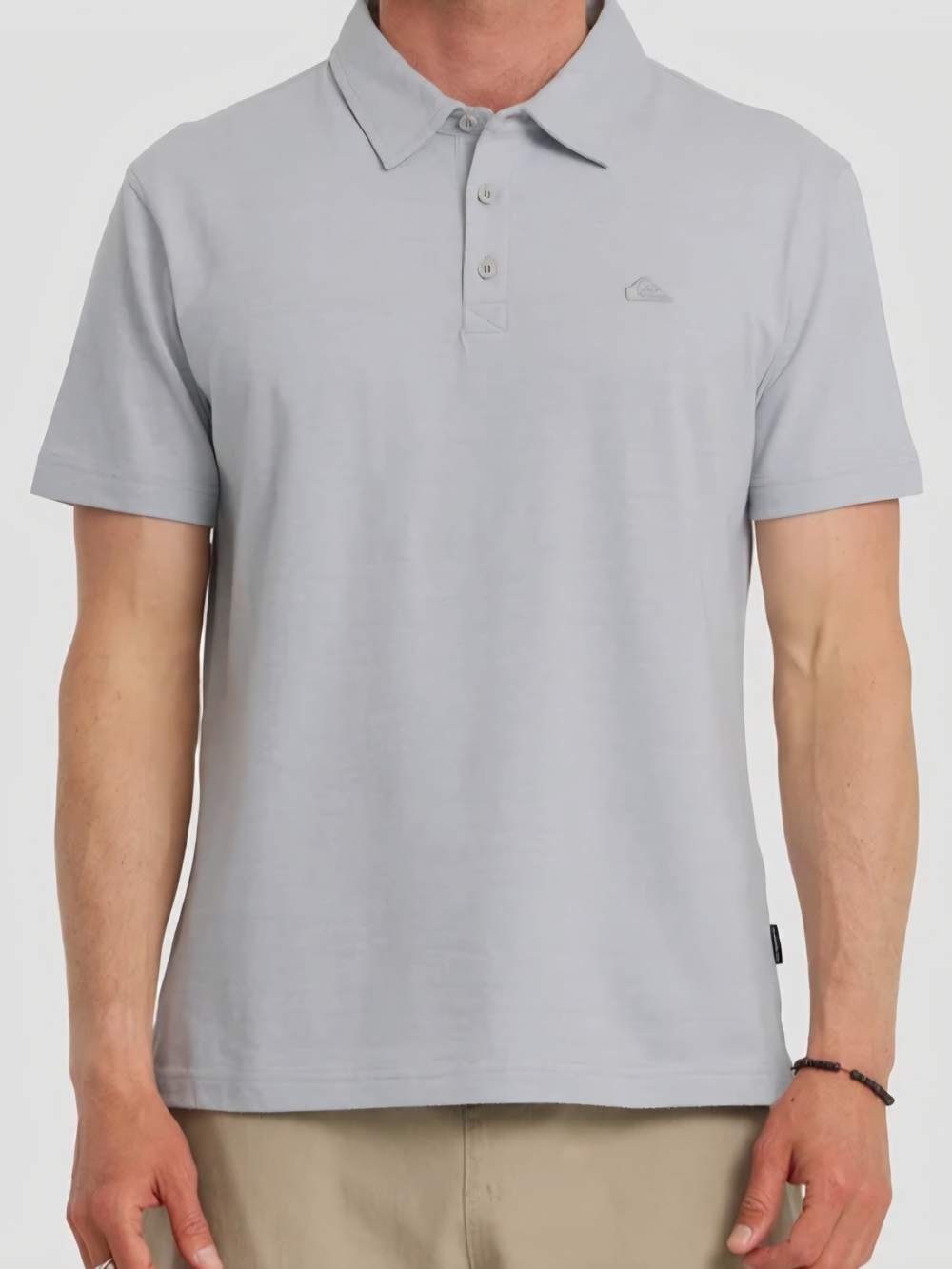 Quiksilver Men's XL Smoked Gray Striped Sunset Cruise Polo Short Sleeve